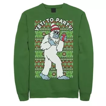 Мужской флисовый свитер Yeti To The Party Ugly Christmas Licensed Character