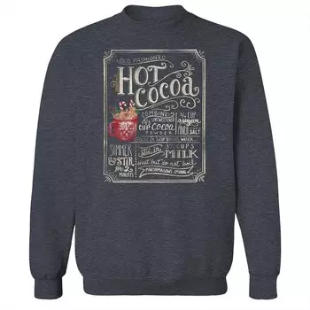Мужской флисовый свитшот цвета какао Old Fashioned Hot Licensed Character, цвет Dark Heather
