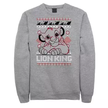 Мужской флисовый свитшот Disney's Lion King Simba Holiday Heather Licensed Character