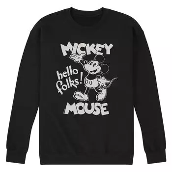 Мужской флисовый свитшот Disney's Mickey Mouse Hello Folks Licensed Character
