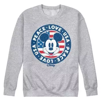 Мужской флисовый свитшот Disney's Mickey Mouse Peace Love USA Licensed Character