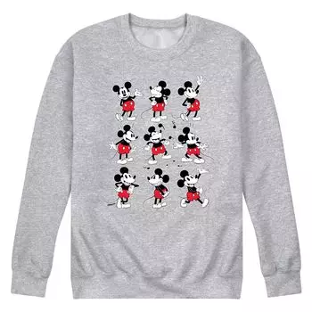 Мужской флисовый свитшот Disney's Mickey Mouse Poses Grid Licensed Character