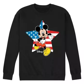 Мужской флисовый свитшот Disney's Mickey Mouse с флагом США Licensed Character