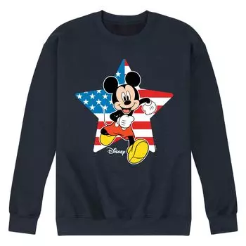 Мужской флисовый свитшот Disney's Mickey Mouse с флагом США Licensed Character
