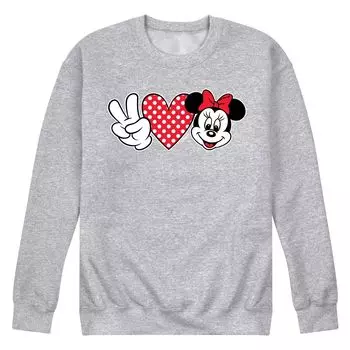 Мужской флисовый свитшот Disney's Minnie Mouse Peace Love Minnie Mouse Licensed Character