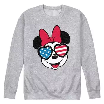 Мужской флисовый свитшот Disney's Minnie Mouse в очках и очках Licensed Character