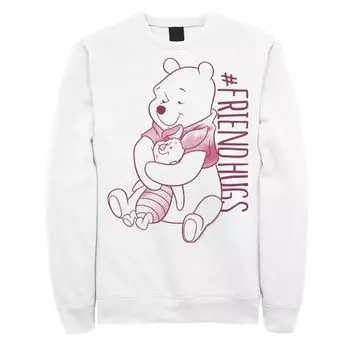 Мужской флисовый свитшот Disney Winnie The Pooh Piglet & Pooh Friend Hugs Licensed Character