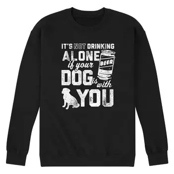 Мужской флисовый свитшот для собак Drinking Alone Licensed Character