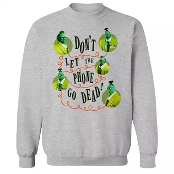 Мужской флисовый свитшот Dont Let Beetlejuice с круглым вырезом Licensed Character, цвет Sport Gray