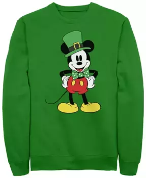 Мужской флисовый свитшот Dublin Mickey с круглым вырезом Mickey Classic, зеленый