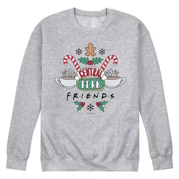 Мужской флисовый свитшот Friends Holiday Central Perk Licensed Character, цвет Heather Gray