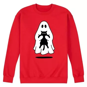 Мужской флисовый свитшот Ghost Holding Black Cat Licensed Character, красный