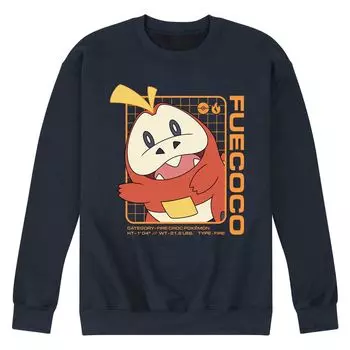 Мужской флисовый свитшот Pokemon Fuecoco Stats Licensed Character