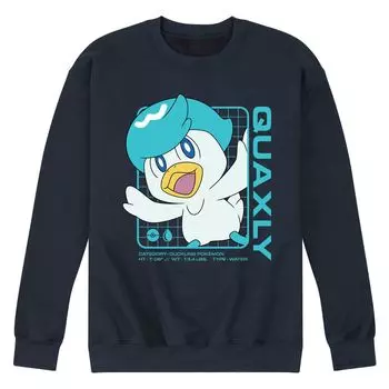 Мужской флисовый свитшот Pokemon Quaxly Stats Licensed Character