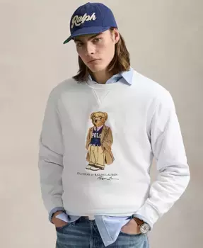 Мужской флисовый свитшот Polo Bear Polo Ralph Lauren, белый