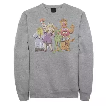 Мужской флисовый свитшот с изображением Disney Muppets Illustrated Licensed Character
