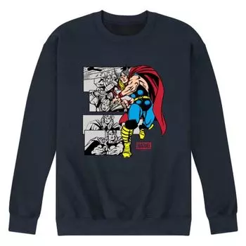 Мужской флисовый свитшот с комиксами про Тора Marvel, синий