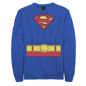 Мужской флисовый свитшот с костюмом Супермена DC Comics Licensed Character
