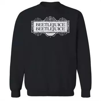 Мужской флисовый свитшот с логотипом Beetlejuice Beetlejuice и графикой Crew Licensed Character, черный
