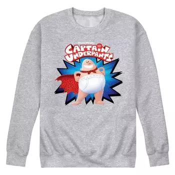 Мужской флисовый свитшот с логотипом Captain Underpants Licensed Character