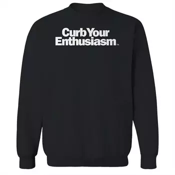 Мужской флисовый свитшот с логотипом Curb Your Enthusiasm Curb Your Enthusiasm Licensed Character, черный