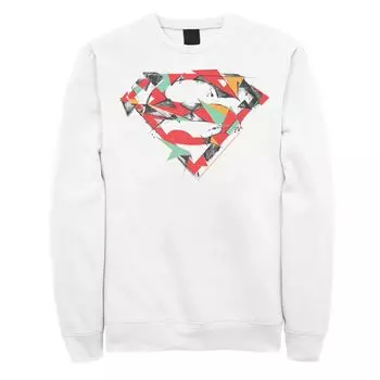 Мужской флисовый свитшот с логотипом DC Comics Superman Polygon Chest Licensed Character
