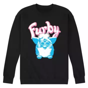 Мужской флисовый свитшот с логотипом Furby Licensed Character, черный