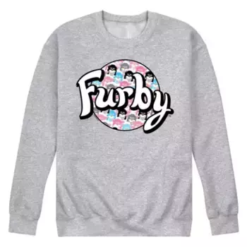 Мужской флисовый свитшот с логотипом Furby Licensed Character, серый