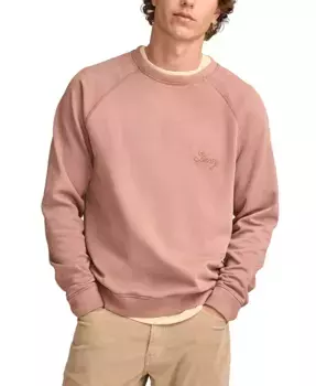 Мужской флисовый свитшот с логотипом и регланным рукавом Lucky Brand, коричневый