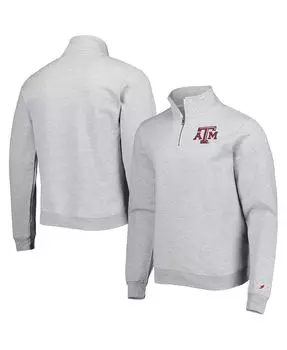 Мужской флисовый свитшот с молнией без четверти, серый Техас A&M Aggies Stack Essential League Collegiate Wear