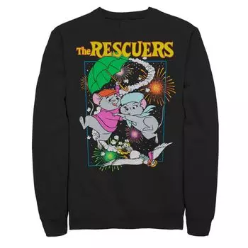 Мужской флисовый свитшот с плакатом Disney's The Rescuers Down Under Fireworks и плакатом Licensed Character