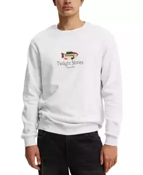 Мужской флисовый свитшот с принтом COTTON ON, серебряный