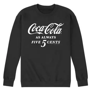 Мужской флисовый свитшот с рисунком Coca-Cola Five Cents Licensed Character