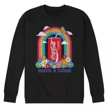 Мужской флисовый свитшот с рисунком Coca-Cola Have A Coke Rainbow Licensed Character