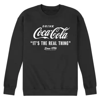 Мужской флисовый свитшот с рисунком Coca-Cola Its the Real Thing Licensed Character