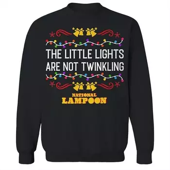 Мужской флисовый свитшот с рисунком Little Lights National Lampoon's Christmas Vacation Licensed Character, черный