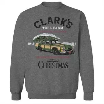 Мужской флисовый свитшот с рисунком Tree Farm National Lampoon's Christmas Vacation Licensed Character, цвет Graphite Heather
