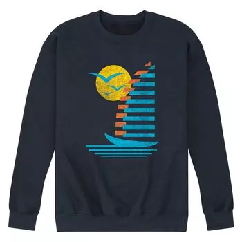 Мужской флисовый свитшот в стиле ретро в стиле парусника Gulls Licensed Character