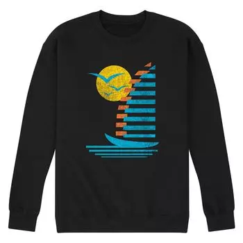 Мужской флисовый свитшот в стиле ретро в стиле парусника Gulls Licensed Character