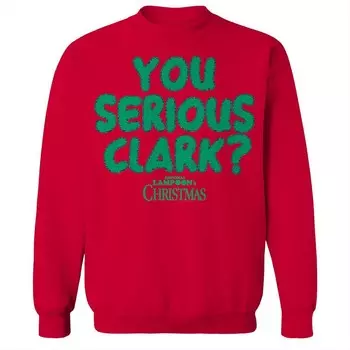 Мужской флисовый свитшот You Serious Clark Green National Lampoon's Christmas Vacation с рисунком экипажа Licensed Character, красный