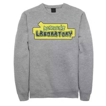Мужской флисовый топ с оригинальным логотипом Dexter's Laboratory Licensed Character