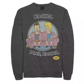 Мужской флисовый топ с портретом Beavis And Butt-Head Nacho Yeah Nachos Licensed Character