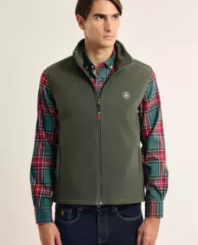 Мужской флисовый жилет цвета хаки Valecuatro, цвет Kaki