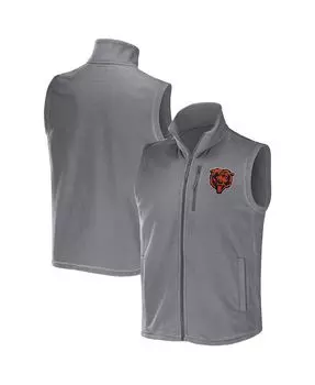 Мужской флисовый жилет с молнией во всю длину из коллекции NFL x Darius Rucker от Grey Chicago Bears Fanatics, серый