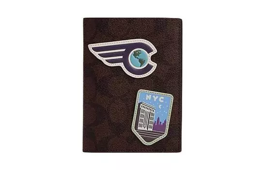 Мужской футляр для паспорта COACH Обложка для паспорта, Dark Brown