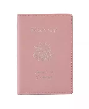 Мужской футляр для паспорта с блокировкой RFID и фольгой ROYCE New York, розовый