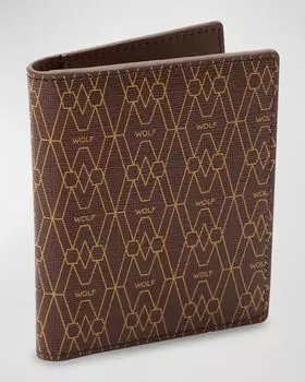 Мужской футляр для удостоверения личности с подписью WOLF, цвет Brown