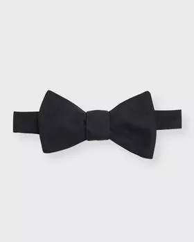 Мужской галстук-бабочка из шелкового твила Kiton, цвет Black