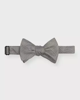 Мужской галстук-бабочка в клетку Paul Stuart, цвет Grey