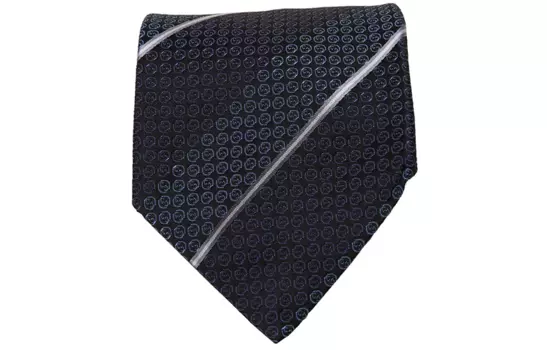 Мужской галстук GUCCI, Blue with Black Lettering